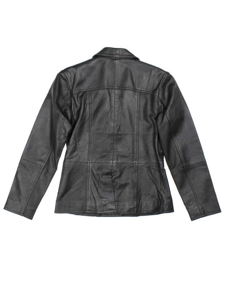Vintage Leather Blazer Jacket (Size M)