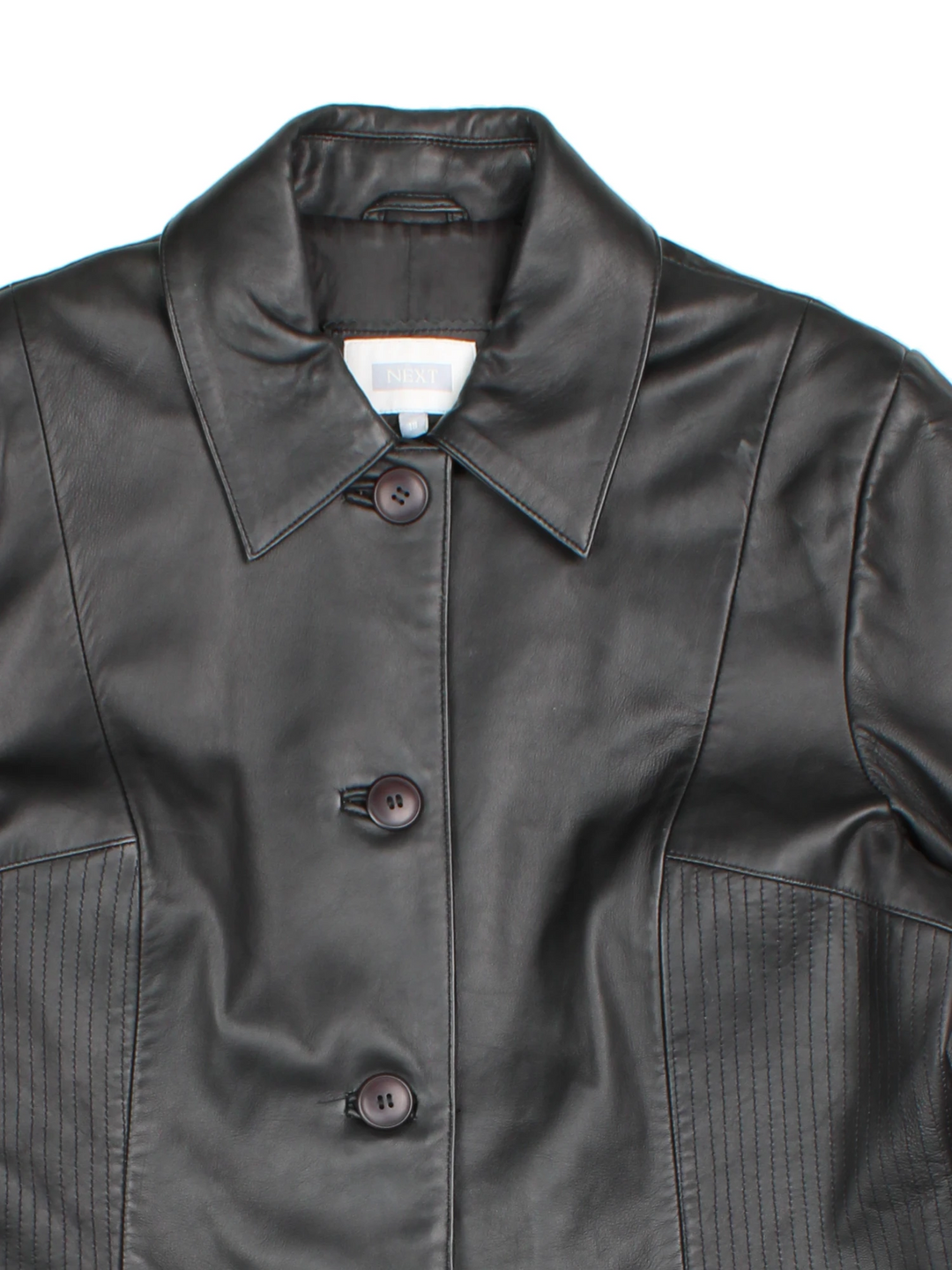 Y2K Next Leather Trench Coat (Size L)
