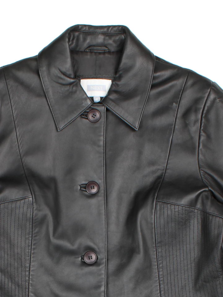 Y2K Next Leather Trench Coat (Size L)
