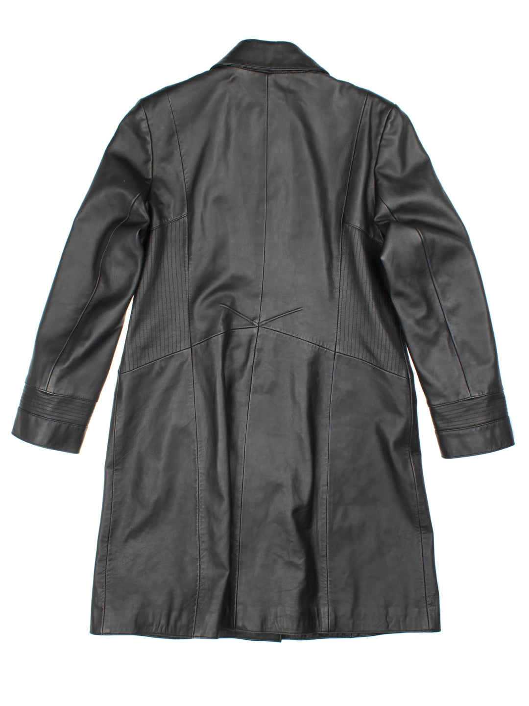 Y2K Next Leather Trench Coat (Size L)