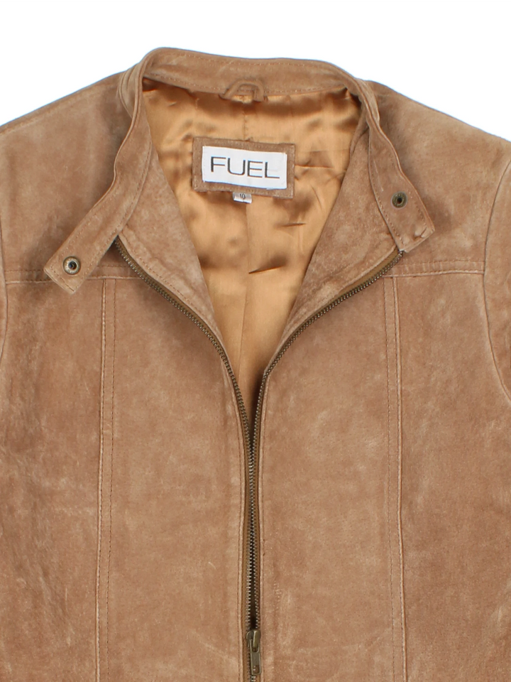 Y2K Fuel Leather Biker Jacket (Size S)