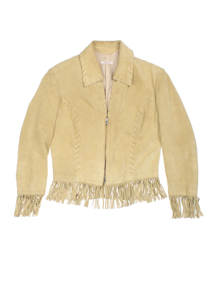 Western Suede Fringe Jacket (Size M)