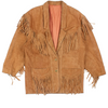 Vintage Western Leather Fringe Jacket