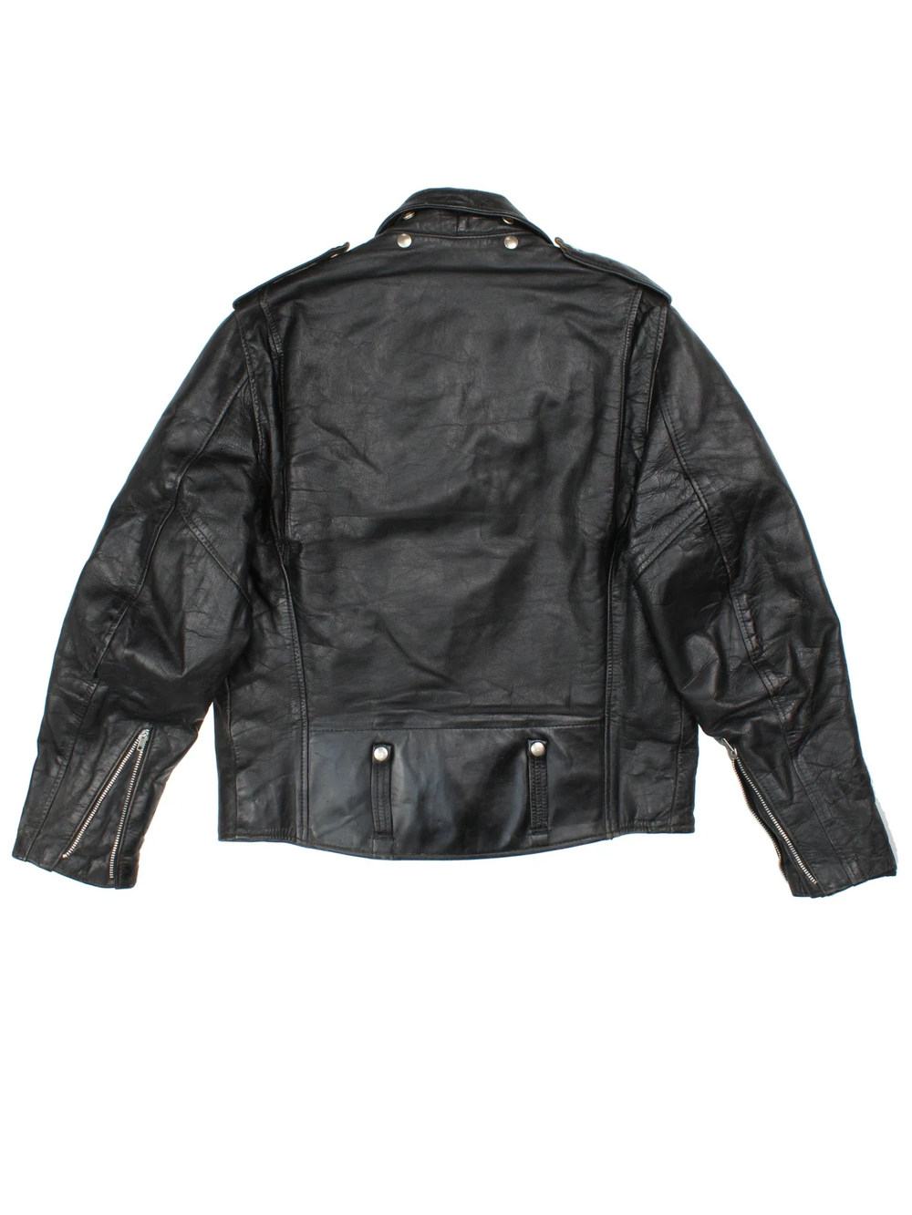 Vintage Harley-Davidson Motorcycle Jacket in a black colourway. Zips up and has multiple pockets, insulated with a quilted lining, and classic motorcycle detailing.