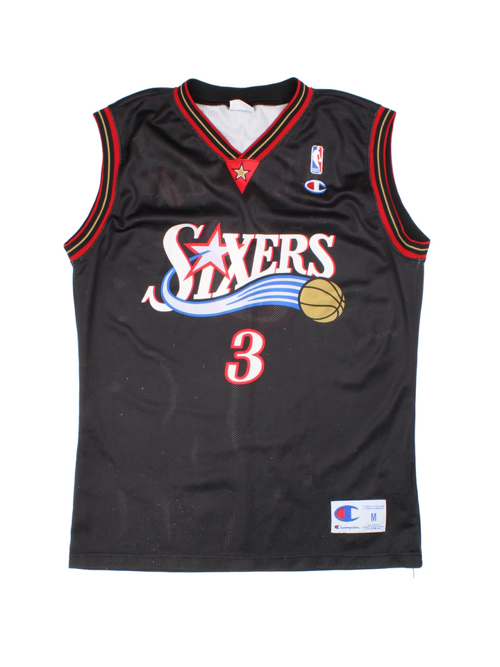 Philadelphia 76ers NBA Iverson #3 Champion Jersey (Size M)