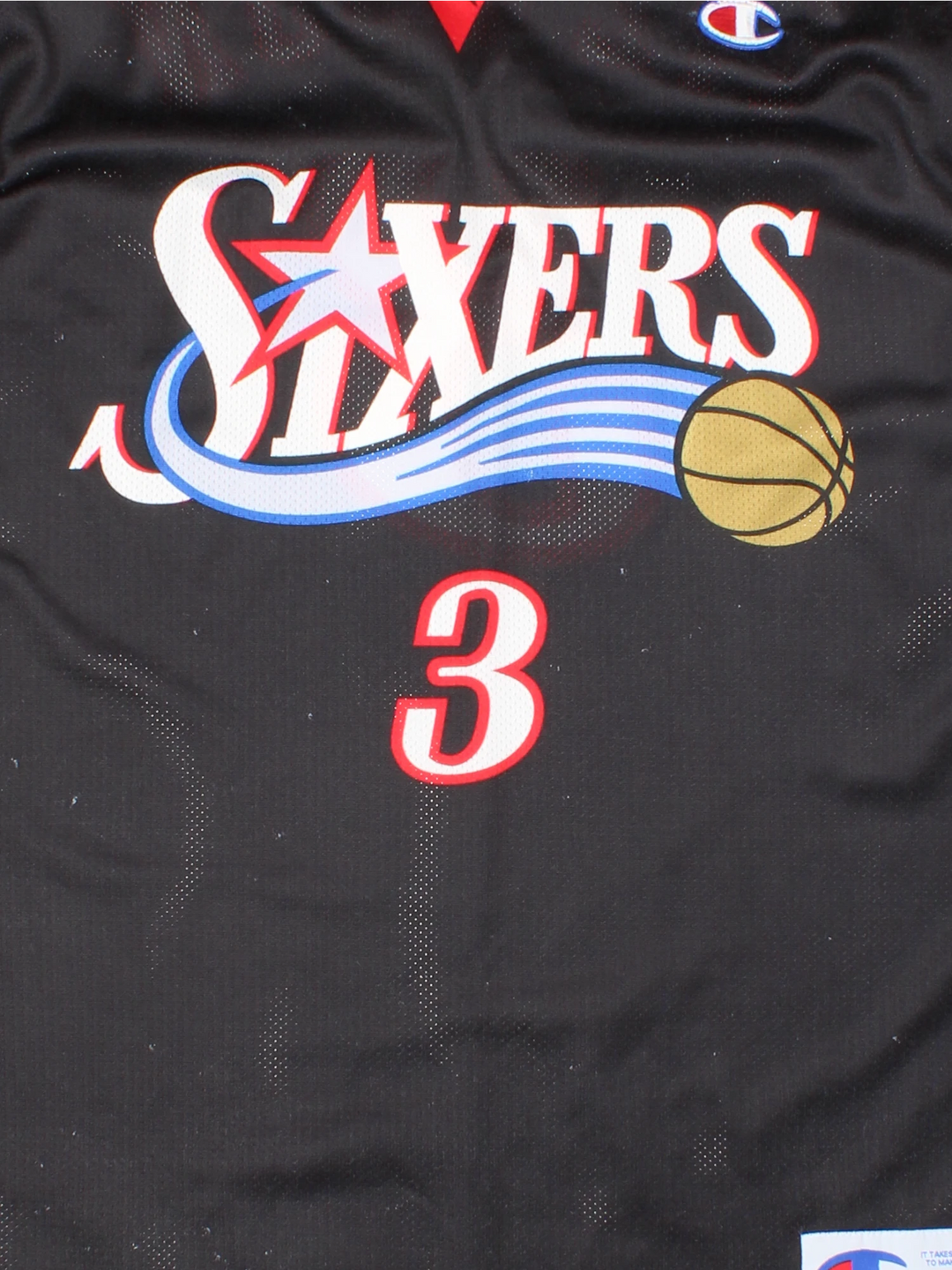 Philadelphia 76ers NBA Iverson #3 Champion Jersey (Size M Philadelphia 76ers NBA Iverson #3 Champion Jersey (Size M