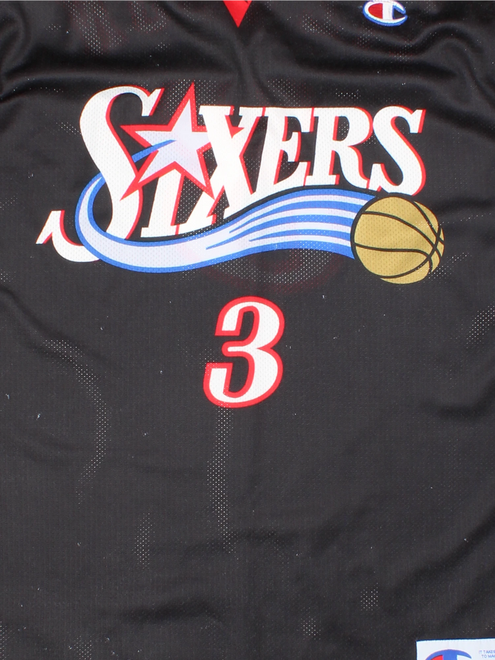 Philadelphia 76ers NBA Iverson #3 Champion Jersey (Size M)