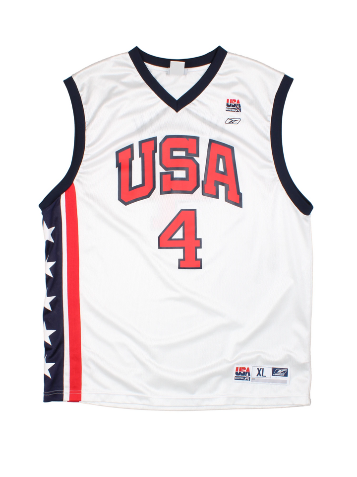 2004 USA Basketball Iverson #4 Jersey (Size XL)