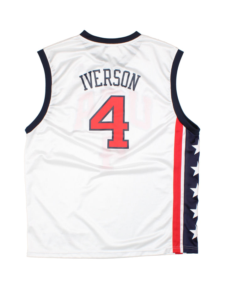 2004 USA Basketball Iverson #4 Jersey (Size XL)