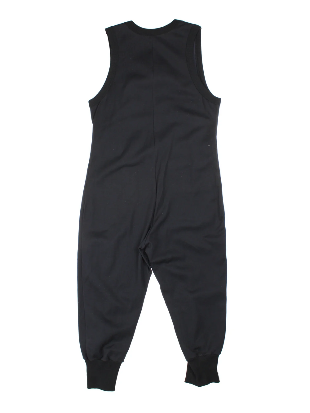 80's Adidas One Piece in black colourway with zip fastening, front zip pocket and the logo embroidered on the front.