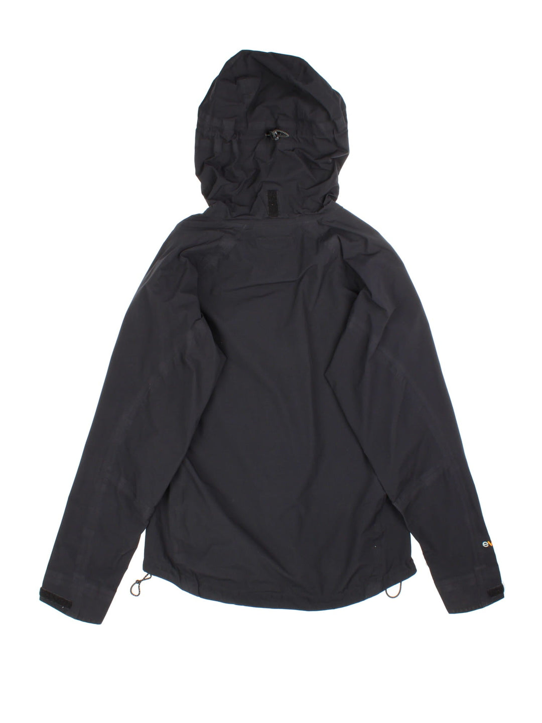 Vintage Rab Neutrino Jacket in a black colourway. Zip fastening with hood and zipped pockets. Contrast grey lining and embroided logo.