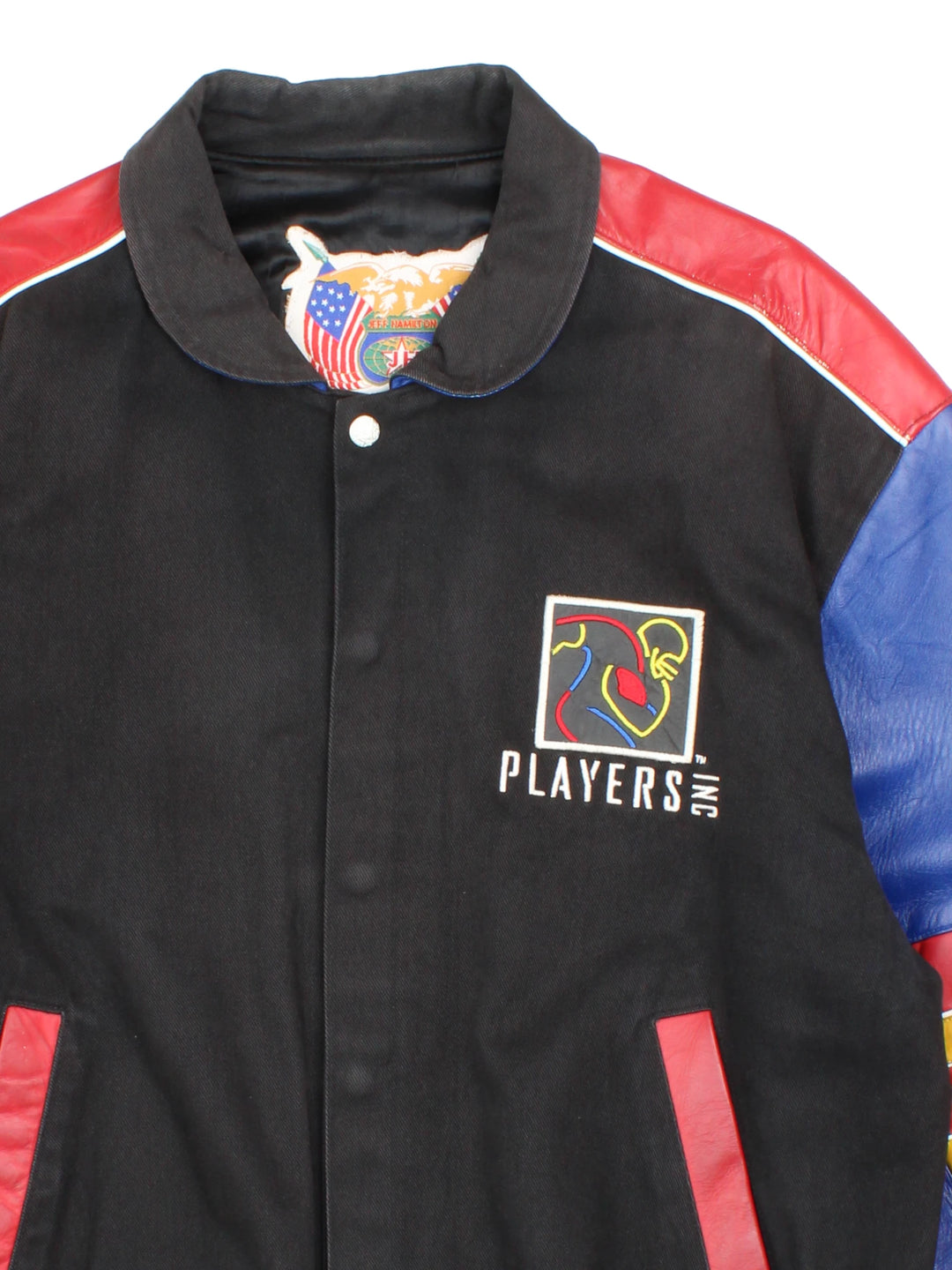 NFL Players Inc bomber/ varsity jacket made by Jeff Hamilton.
