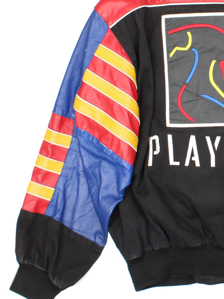 NFL Players Inc bomber/ varsity jacket made by Jeff Hamilton.