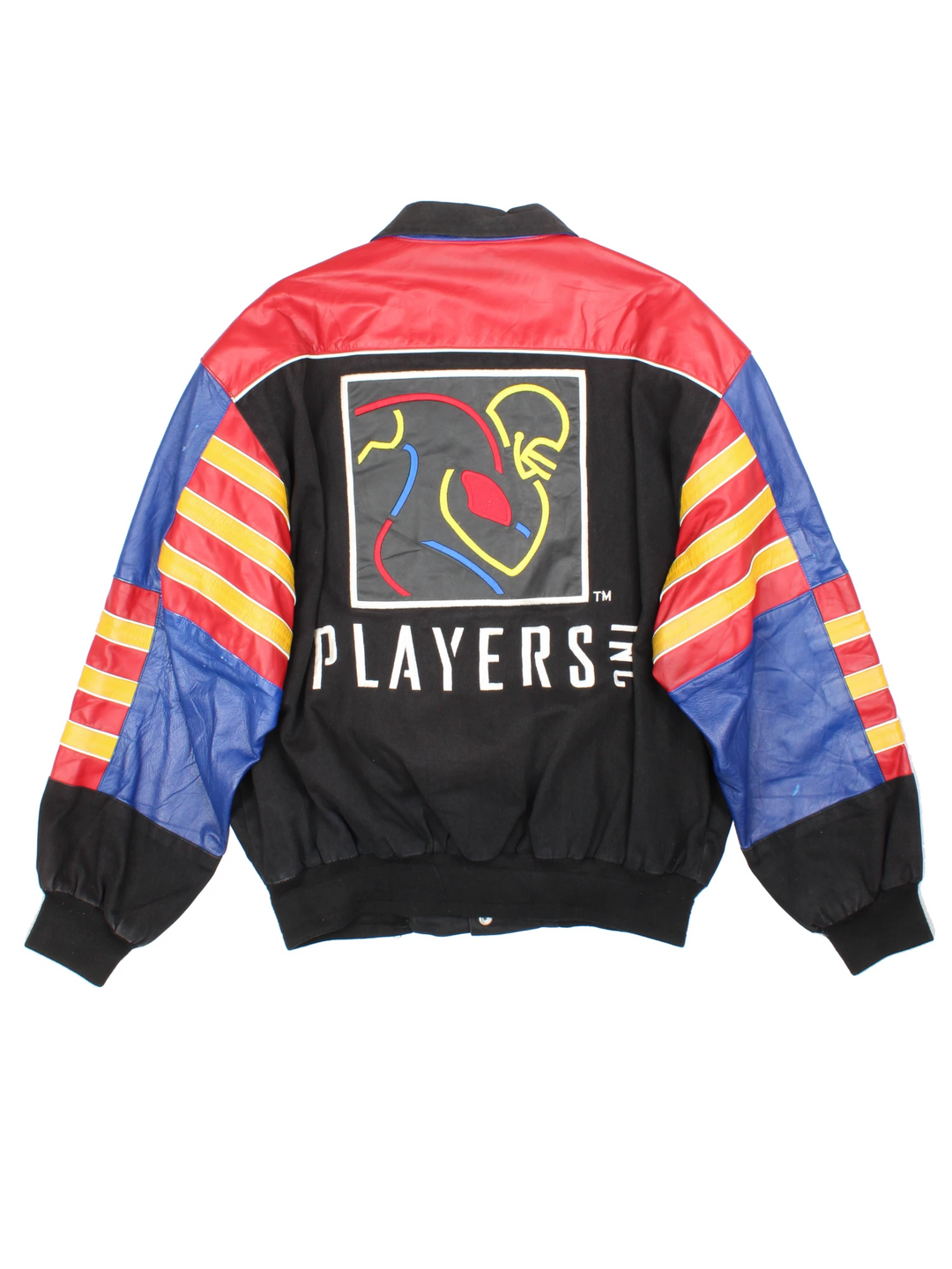 NFL Players Inc Jeff Hamilton Jacket Black Cotton and Leather Rare NFL Players Inc Jeff Hamilton Jacket Black Cotton and Leather Rare