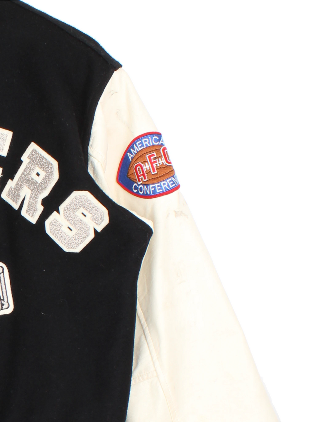 Vintage NFL Oakland Raiders Pro-Sport bomber jacket with embroidered team graphic on the front and back