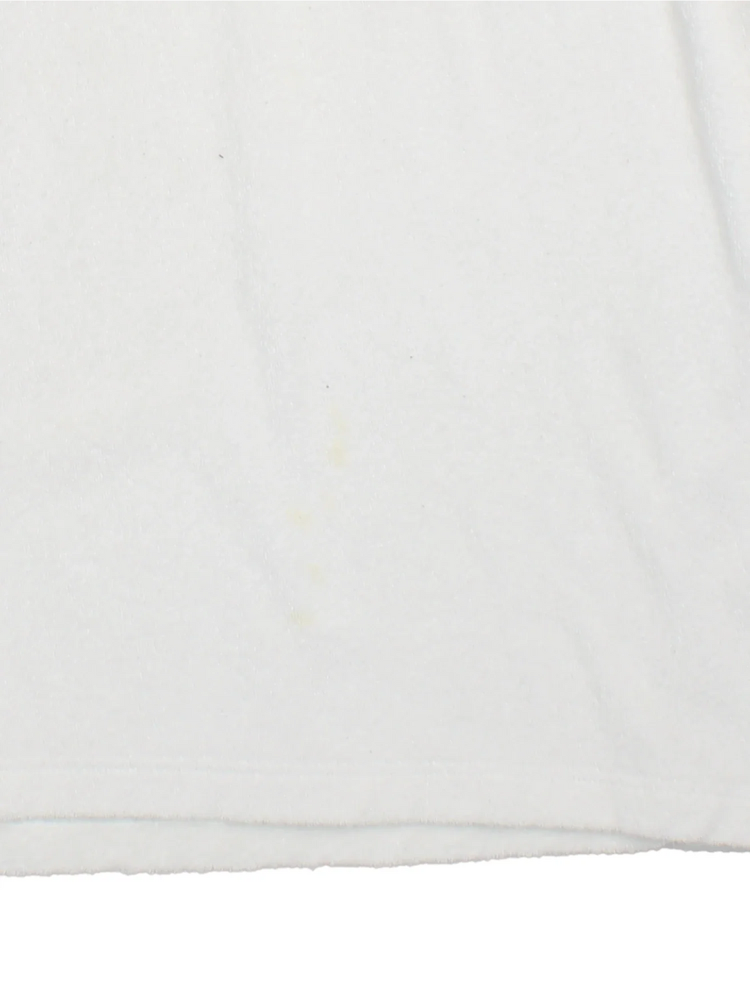 Vintage 90's Miller Lite Hockey Polo Shirt in a white colourway, towelling material, zip up collar with the logo and hockey graphic embroidered on the front.