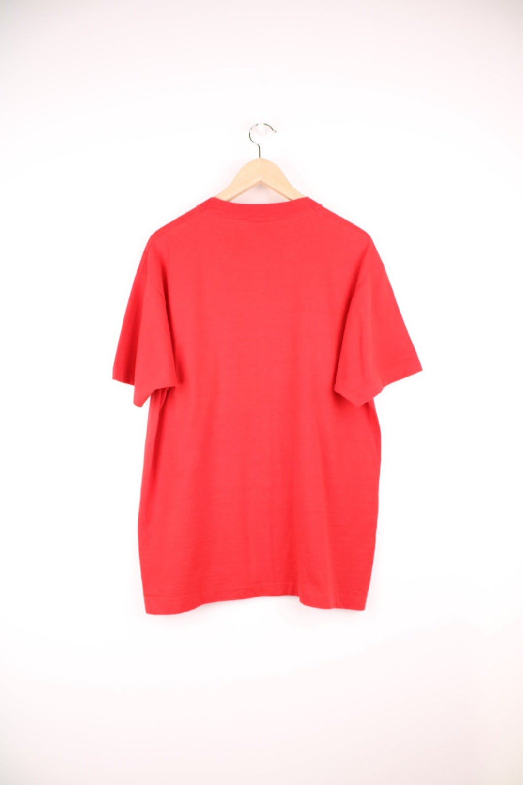 1989 San Francisco 49ers Super Bowl Champions T-Shirt in a red colourway with a big graphic print across the front. 