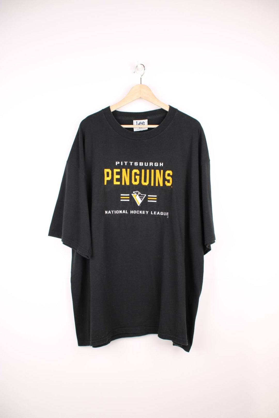 Pittsburgh Penguins T-Shirt by Lee Sport with embroidered logo across the chest.