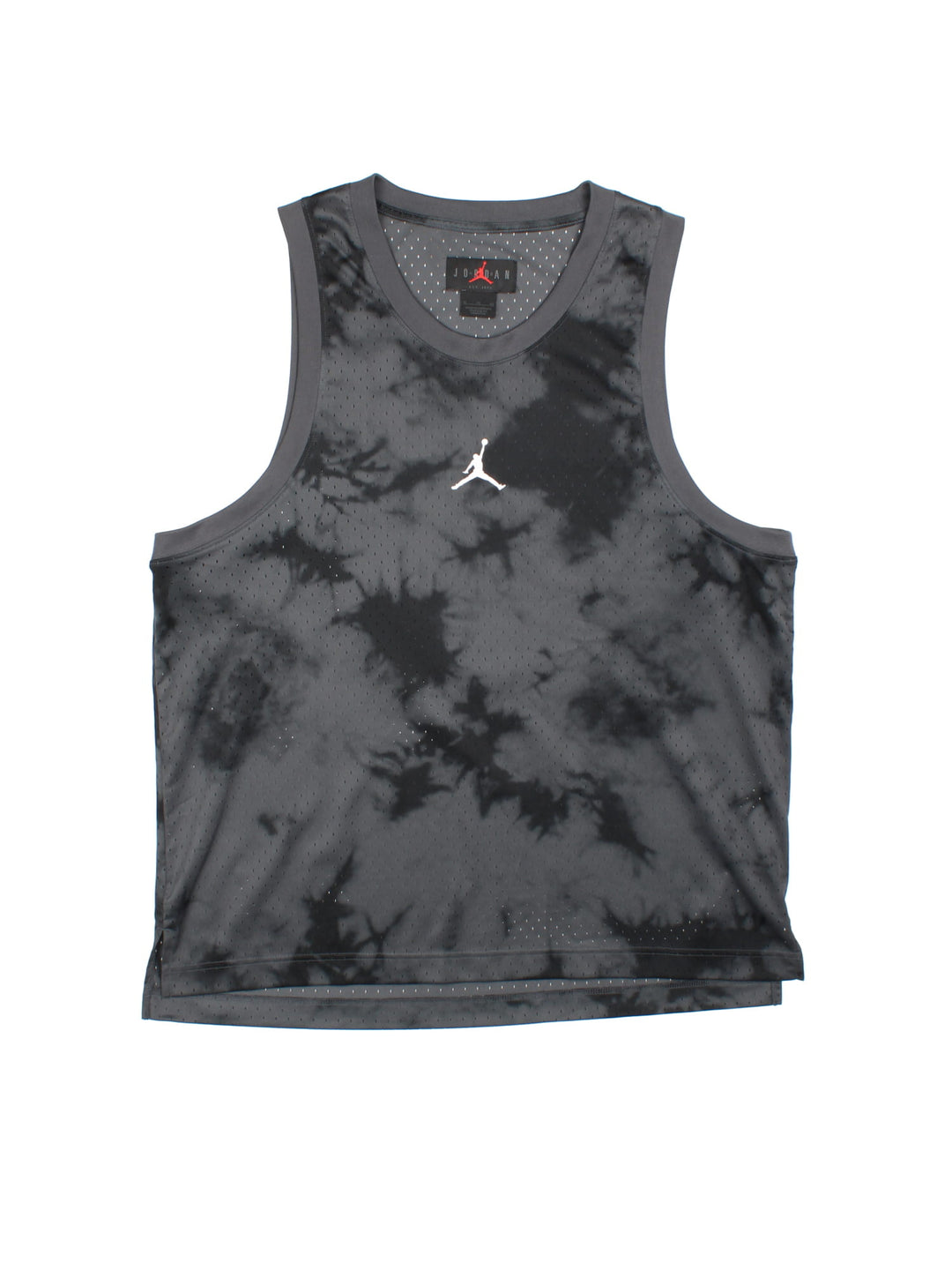Jordan Dri-FIT Sport Breakfast Mesh Nike Vest in black colourway, features printed logos on front and back.