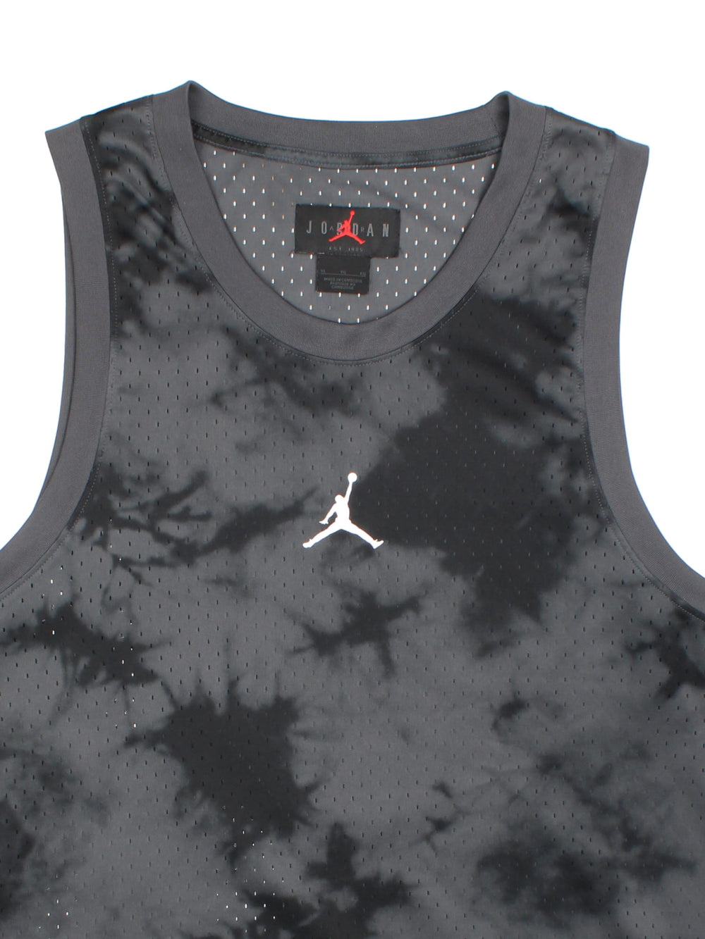 Jordan Dri-FIT Sport Breakfast Mesh Nike Vest in black colourway, features printed logos on front and back.