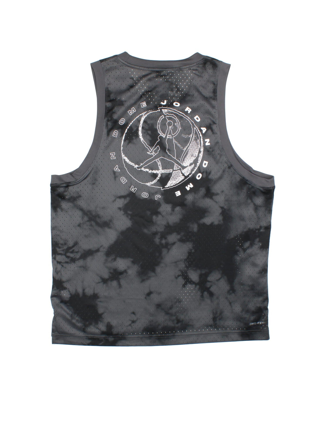 Jordan Dri-FIT Sport Breakfast Mesh Nike Vest in black colourway, features printed logos on front and back.