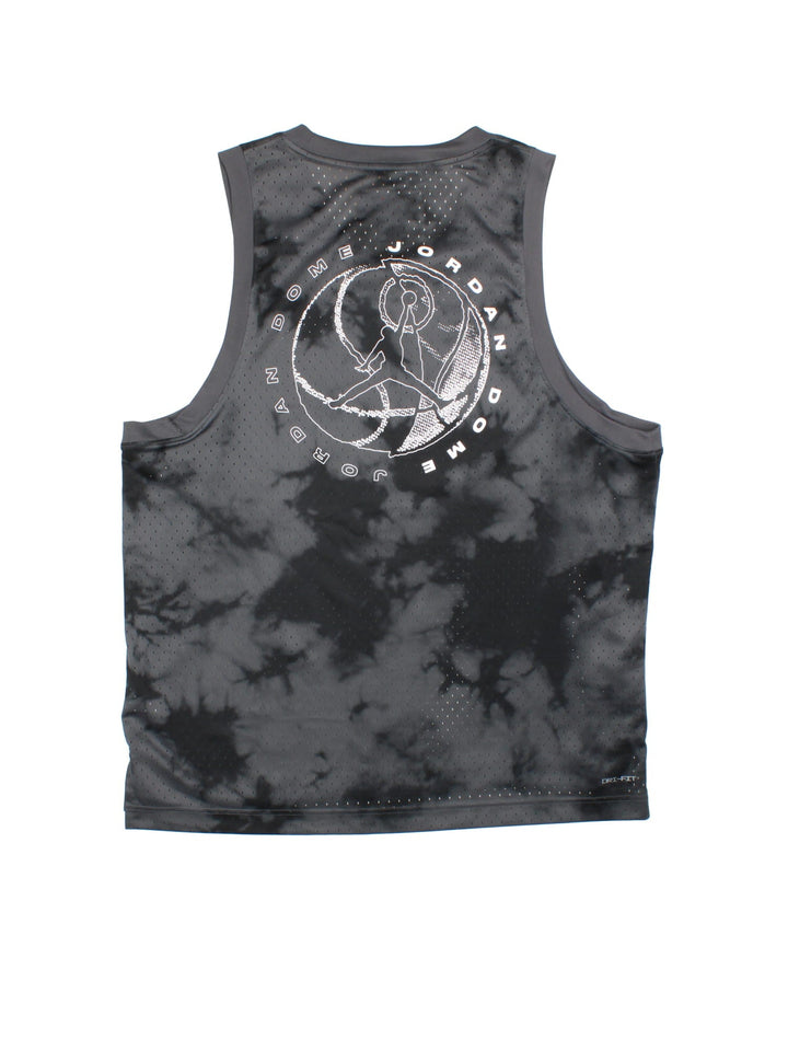 Jordan Dri-FIT Sport Breakfast Mesh Nike Vest in black colourway, features printed logos on front and back.