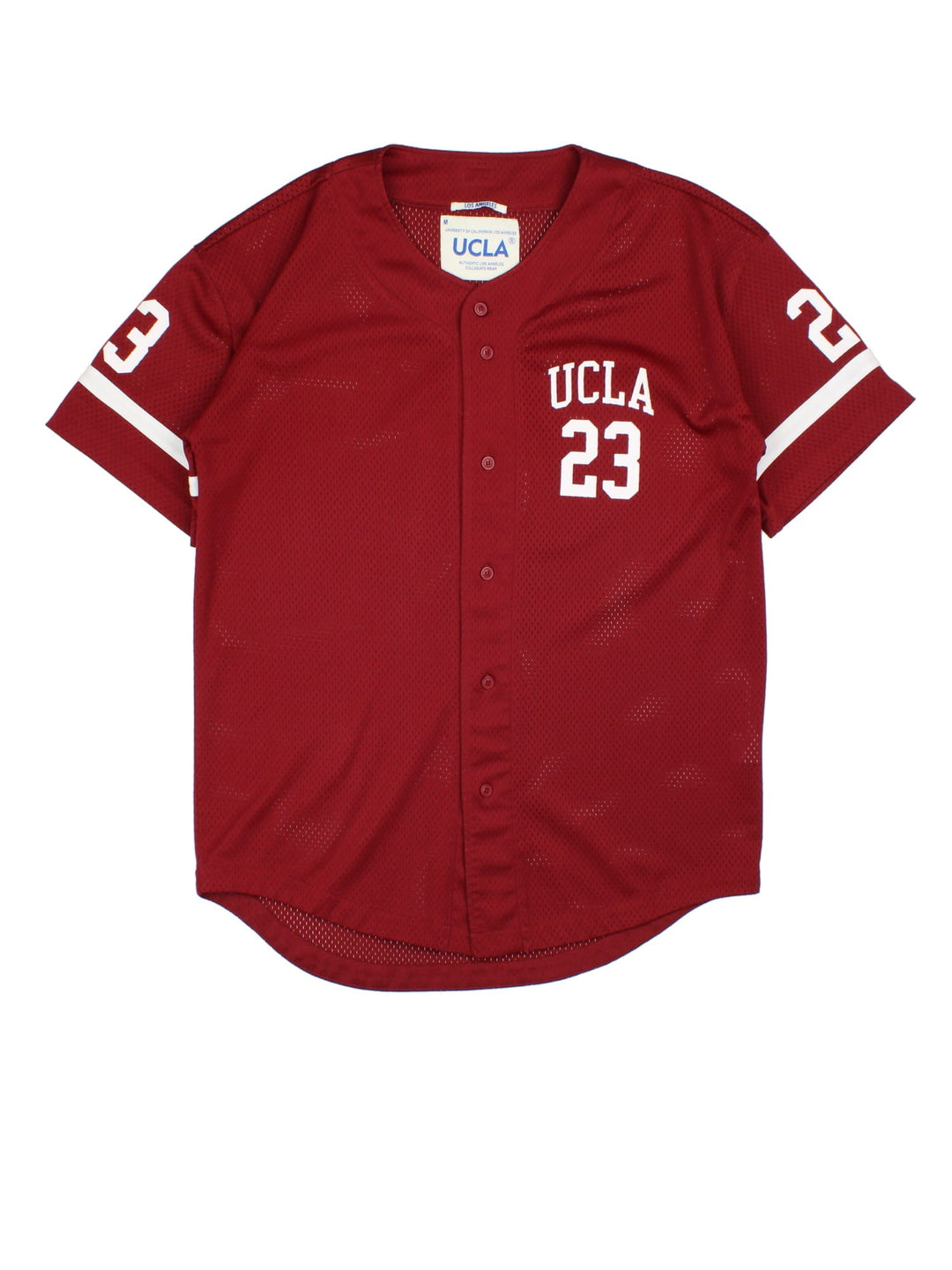 UCLA Baseball Vintage Jersey in red colourway, features printed logos on front and back.