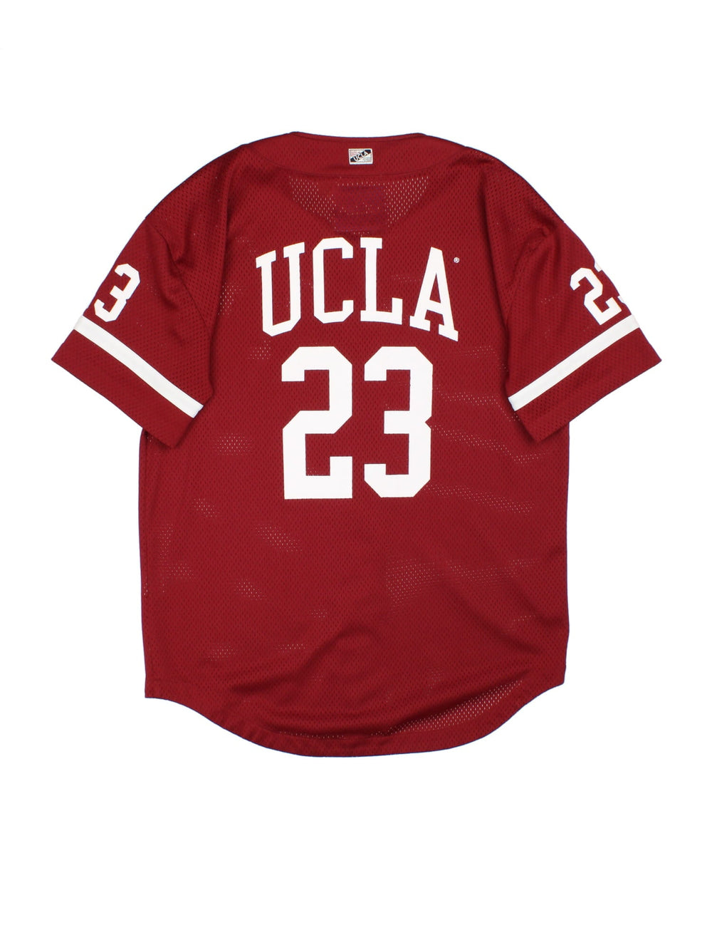 UCLA Baseball Vintage Jersey in red colourway, features printed logos on front and back.