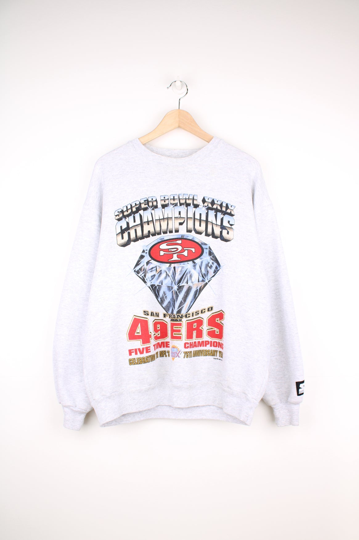 Vintage Starter Jackets Sweatshirts Retro Starter Tagged grey VintageFolk