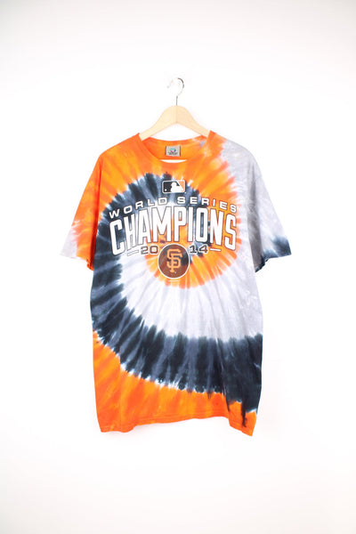 2014 World Series x San Francisco Giants spell-out tie dye t-shirt