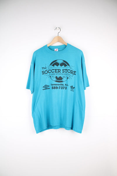 Vintage The Soccer Store T-Shirt in blue.