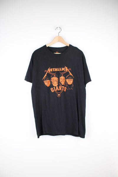 Metallica San Francisco Giants SF T-Shirt in black and orange.