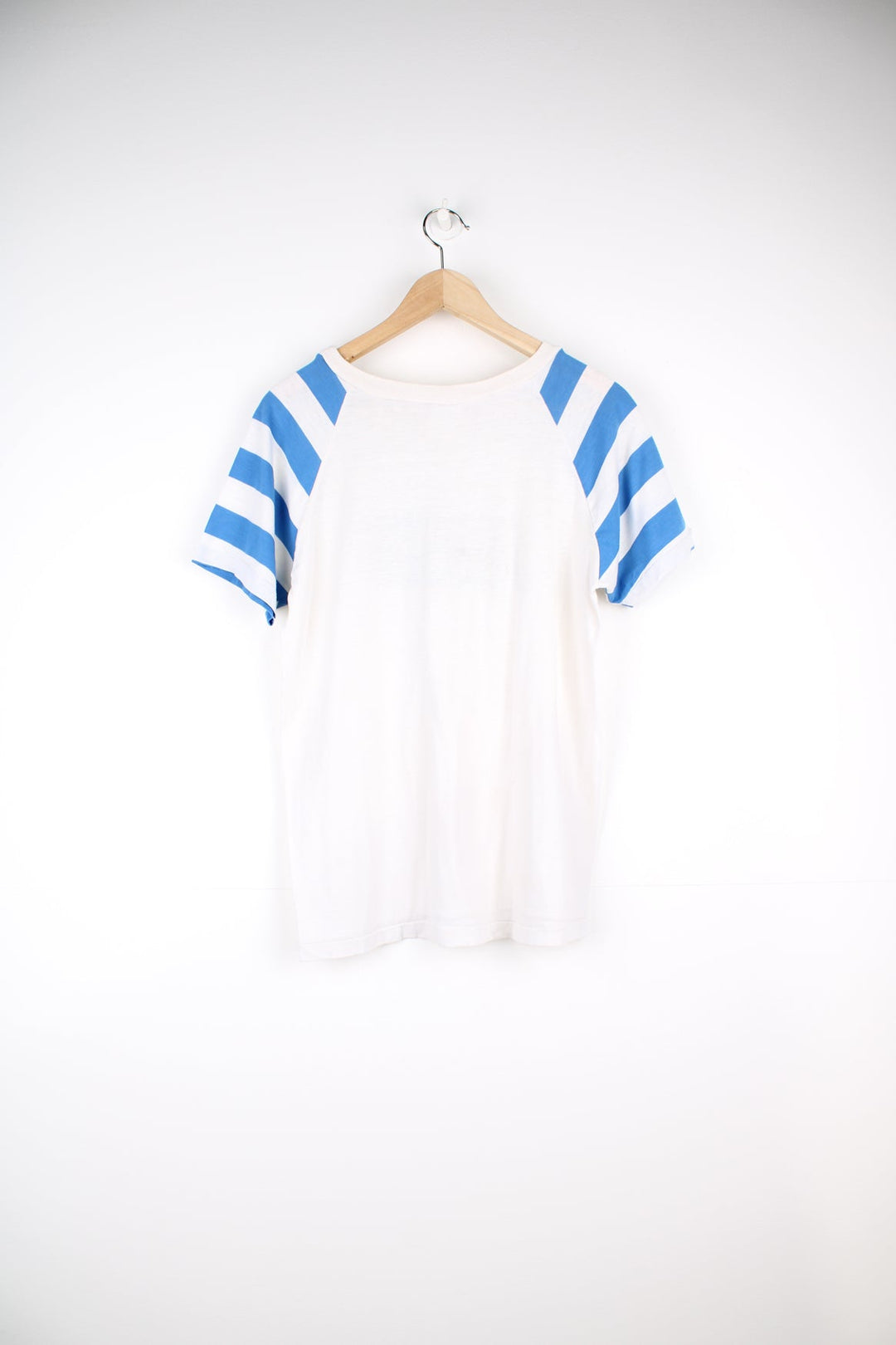Vintage 70's Judson Physical Education T-Shirt in white and blue.