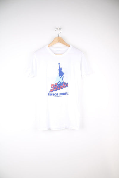 1984 Run for Liberty T-Shirt with logo on the front and back.