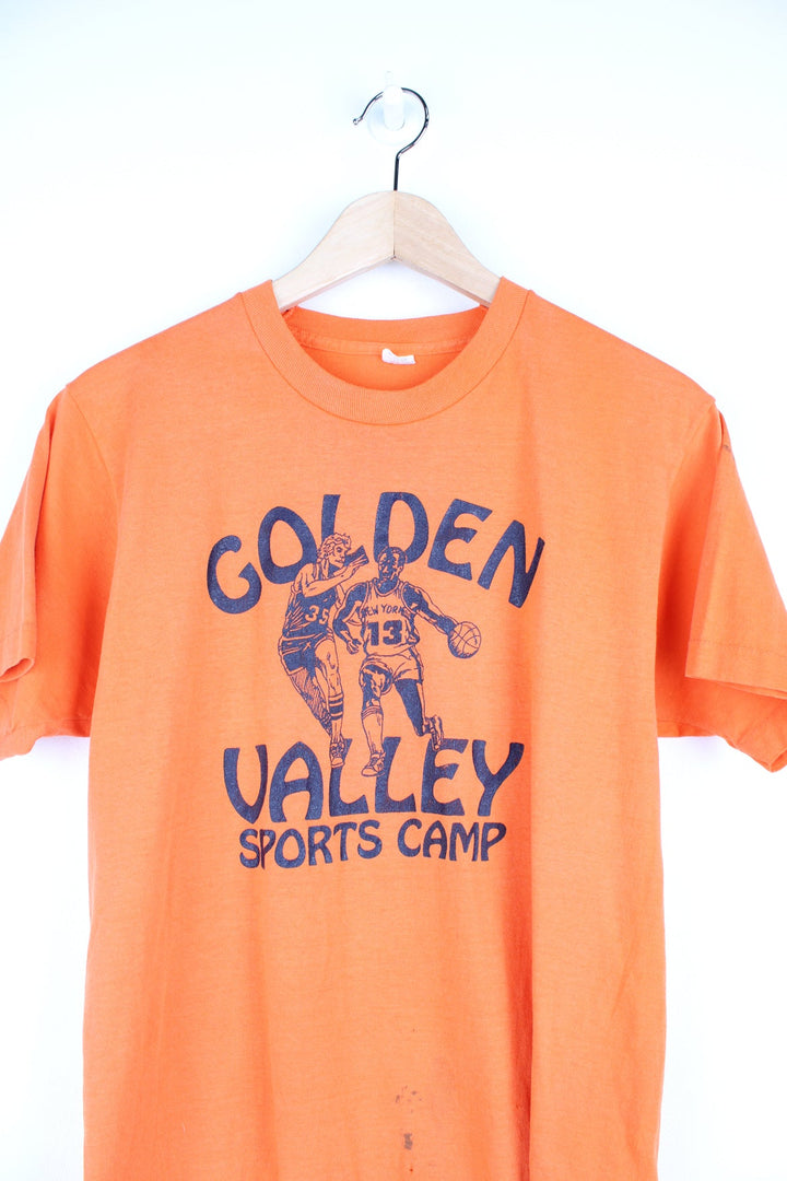 Vintage Golden Valley Sports Camp orange single stitch T-Shirt.