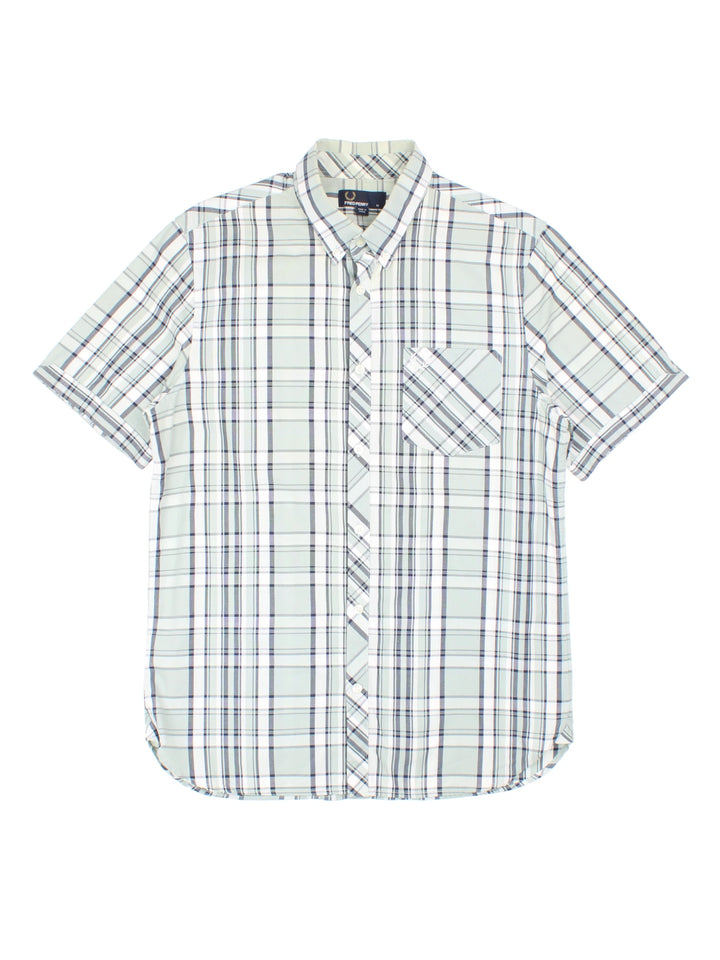 Fred Perry Short Sleeve Plaid Shirt (Size S)