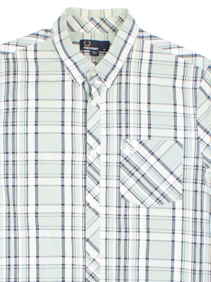 Fred Perry Short Sleeve Plaid Shirt (Size S)