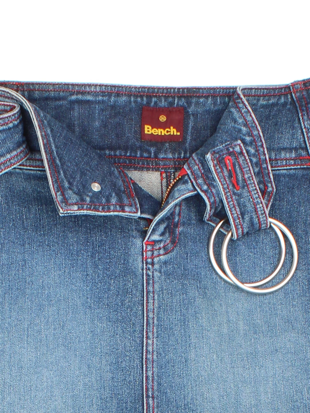 Y2K Bench Denim Mini Skirt (Size XS)