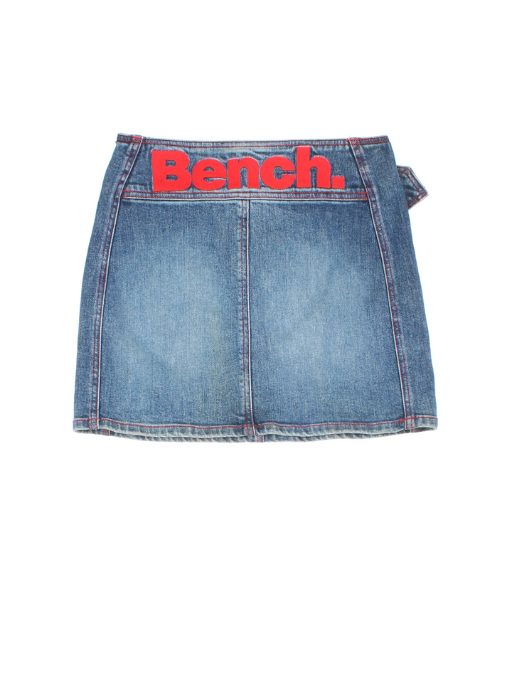 Y2K Bench Denim Mini Skirt (Size XS)