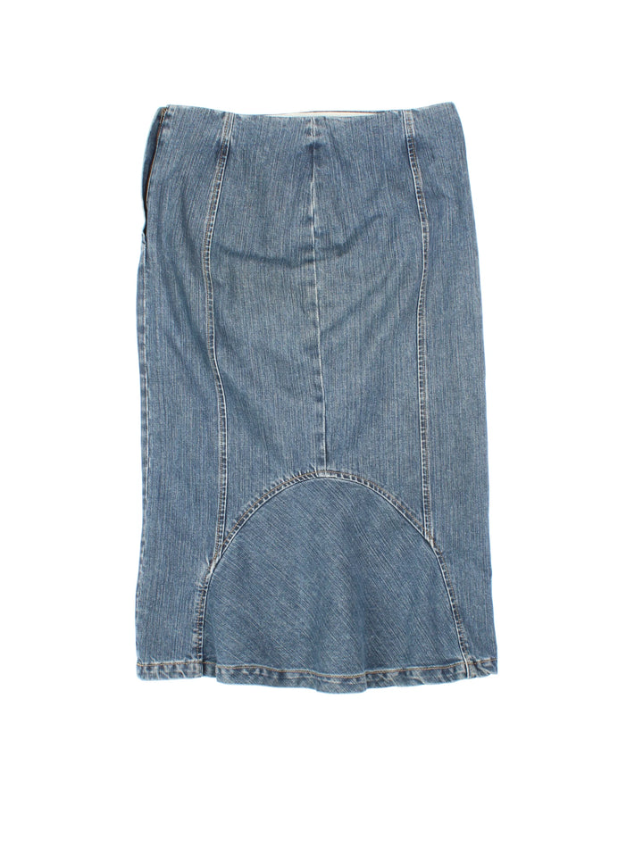 Vintage Hobbs Denim Midi Skirt (Size M)