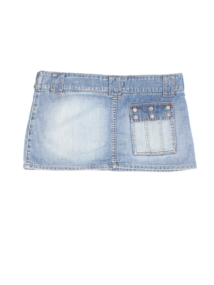 Y2K River Island Denim Mini Skirt (Size XL)