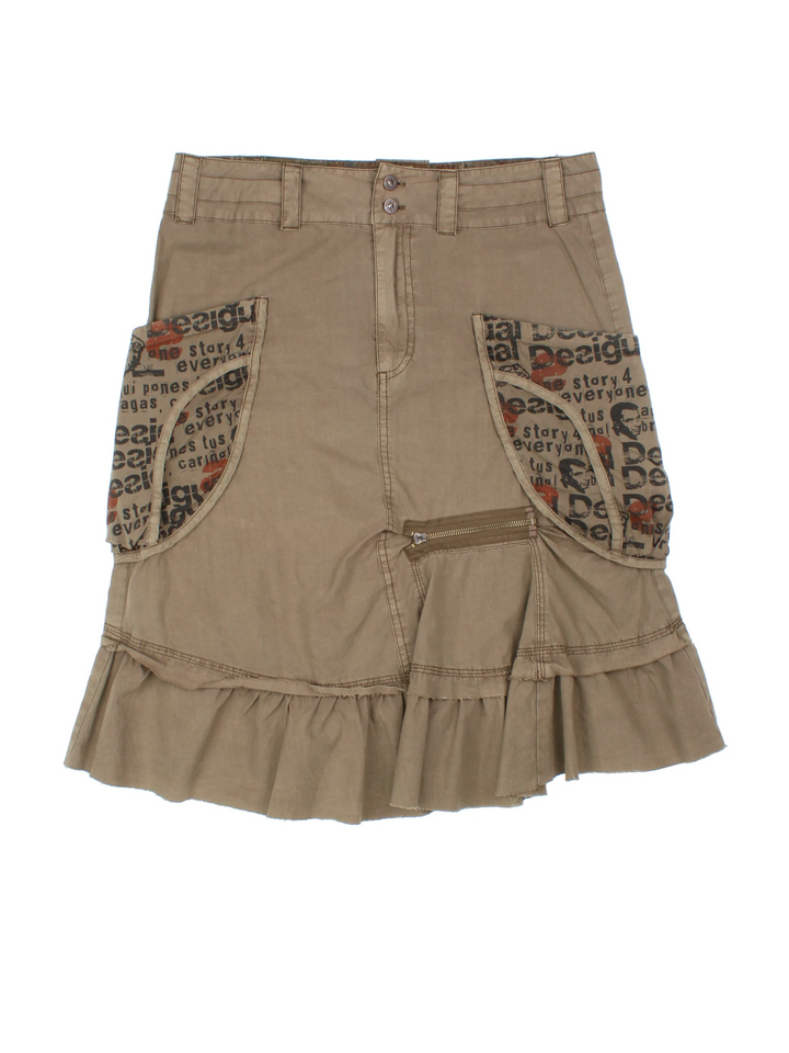 Y2K Desigual Mini Skirt (Size XL)