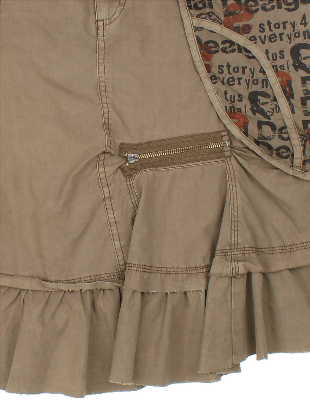 Y2K Desigual Mini Skirt (Size XL)