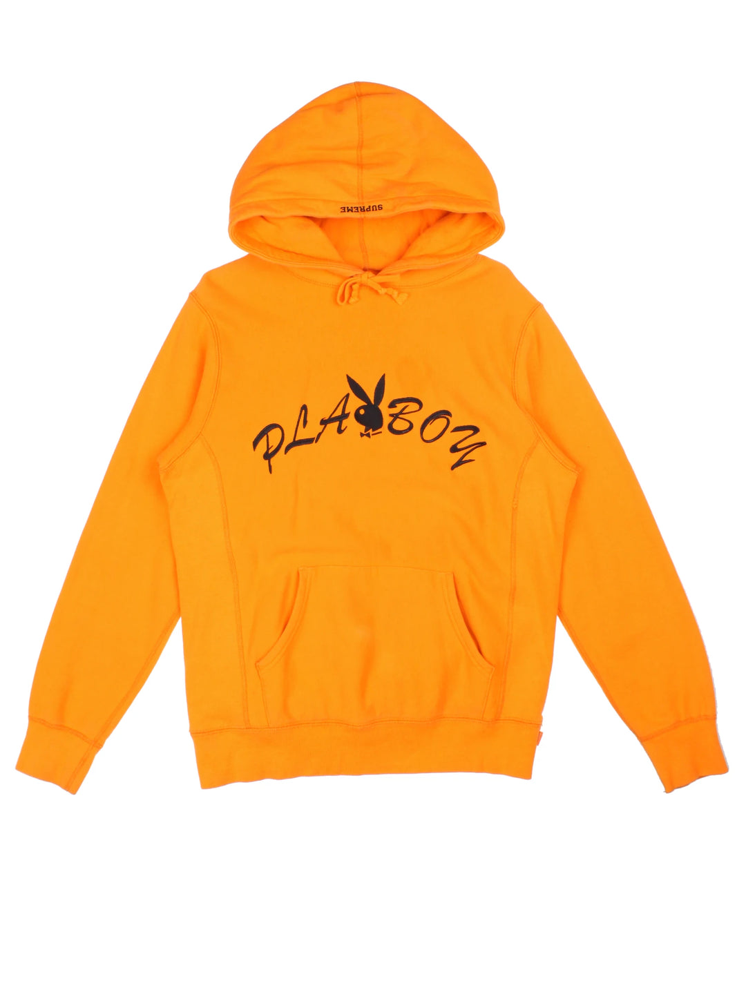 Supreme x Playboy Hoodie Top Orange 100% Cotton Rare Vintage Find