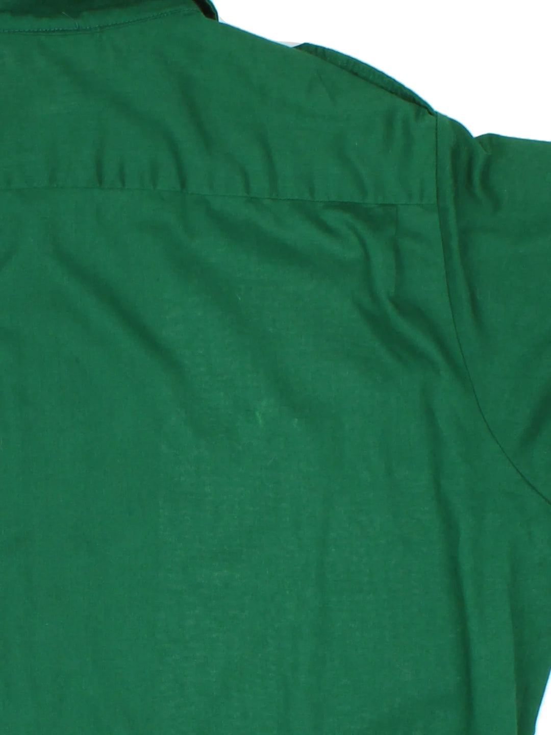 Vintage 70's Shirt in a green colourway, button up with front pocket, contrast stitching and dagger collar.