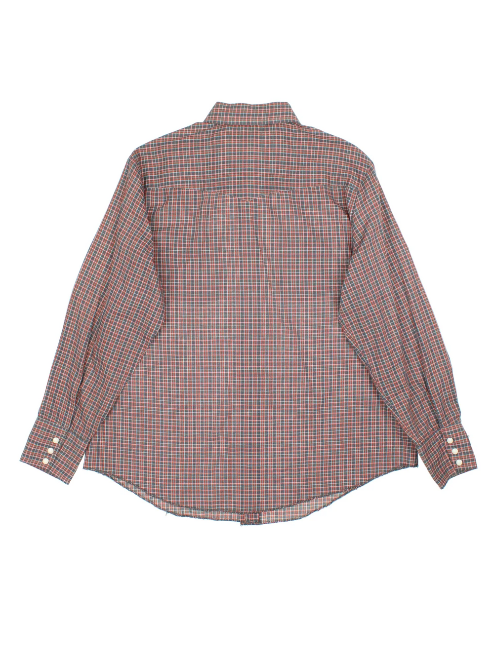 Vintage Western Shirt in a red checked colourway. Popper button fastening, with front patch pockets and western detaling.