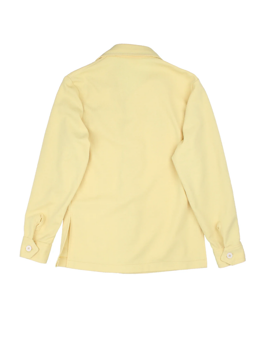 Vintage 70's Shirt in a yellow colourway, button up with front patch pocket detail and dagger collar.