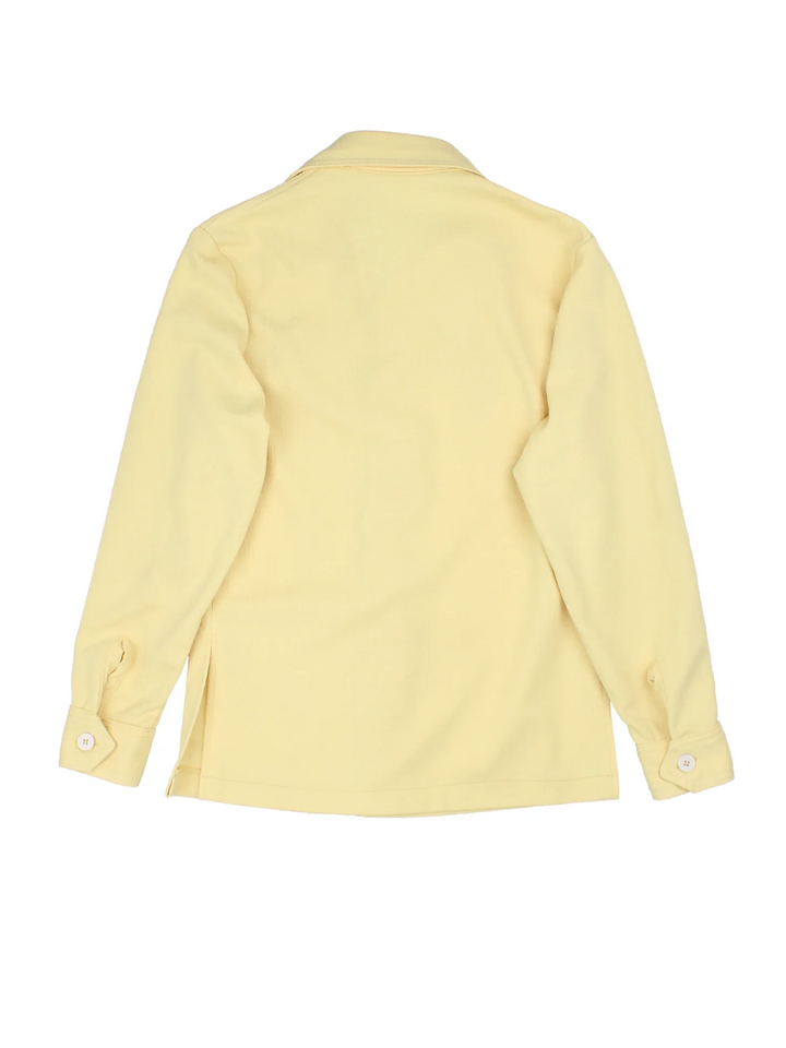 Vintage 70's Shirt in a yellow colourway, button up with front patch pocket detail and dagger collar.