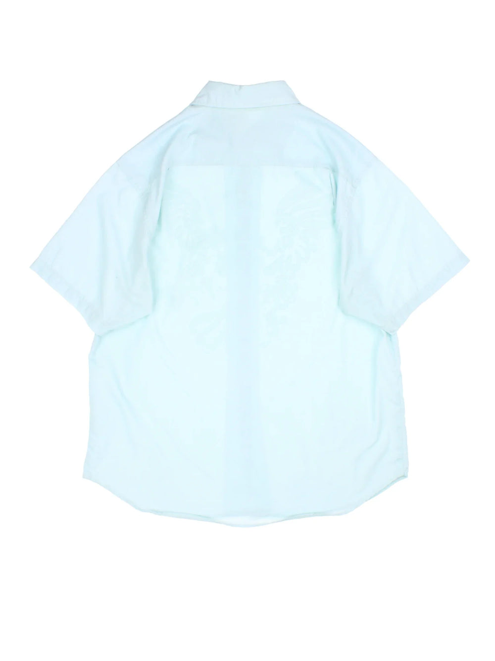 Vintage Printed Shirt in a blue colourway. Button up with front abstract pattern detail.