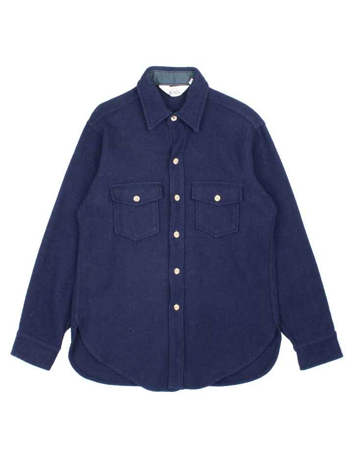 Woolrich Shirt in a blue colourway, full button up with double chest pockets.